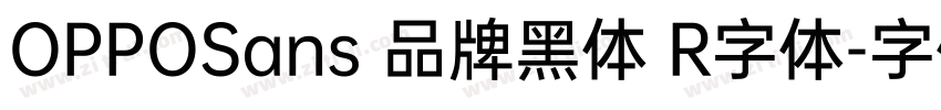 OPPOSans 品牌黑体 R字体字体转换